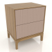 modello 3D Comodino FARGO 2 cassetti con frontali fresati (beige, rovere naturale, opzione 4) - anteprima