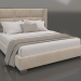 modello 3D Letto con testiera Modena Rettangolare - anteprima