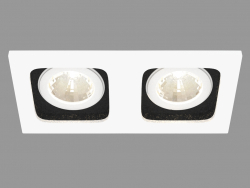 Luminaire à LED encastré (DL18614_02WW-SQ White_Black)