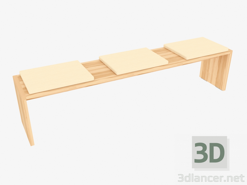 3D Modell Bank (3705-62) - Vorschau