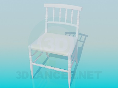 3d model Silla de madera - vista previa