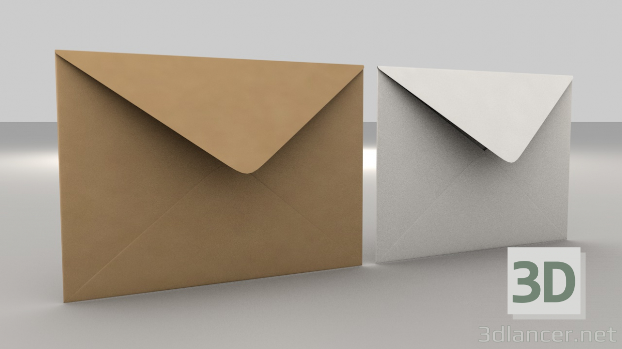 3d 3D Envelope (Size-C5 BANKER) model buy - render