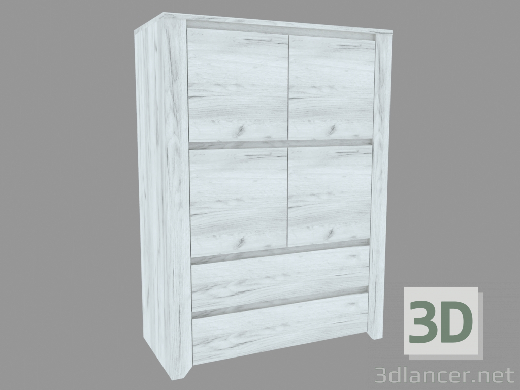 3d model Low Cabinet 4D-2S (TYPE 33) - preview