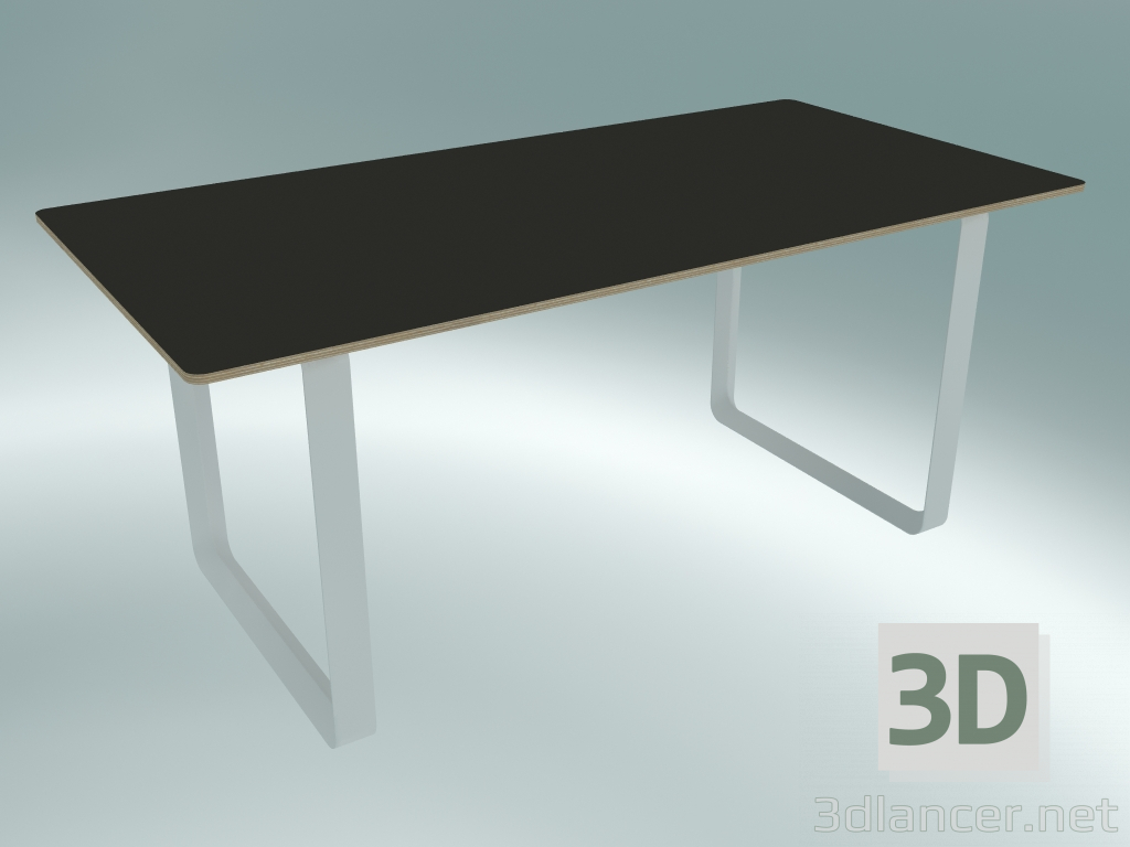 3D Modell Tisch 70/70, 170x85cm (Schwarz, Weiß) - Vorschau