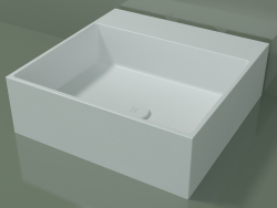 Lavabo sobre encimera (01UN21302, Glacier White C01, L 48, P 48, H 16 cm)