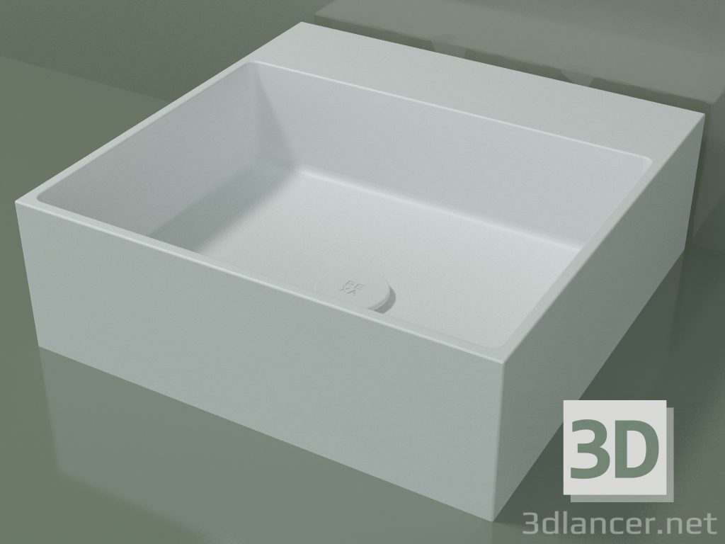 3d model Lavabo sobre encimera (01UN21302, Glacier White C01, L 48, P 48, H 16 cm) - vista previa