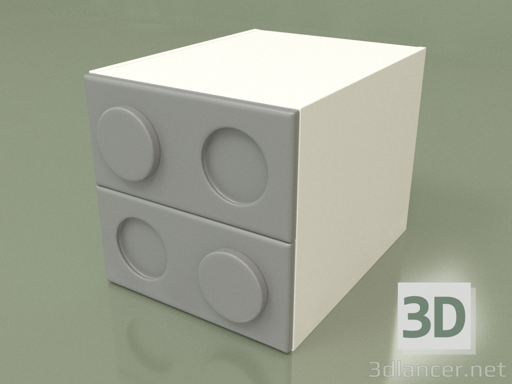 Modelo 3d Mesa de cabeceira infantil (cinza) - preview