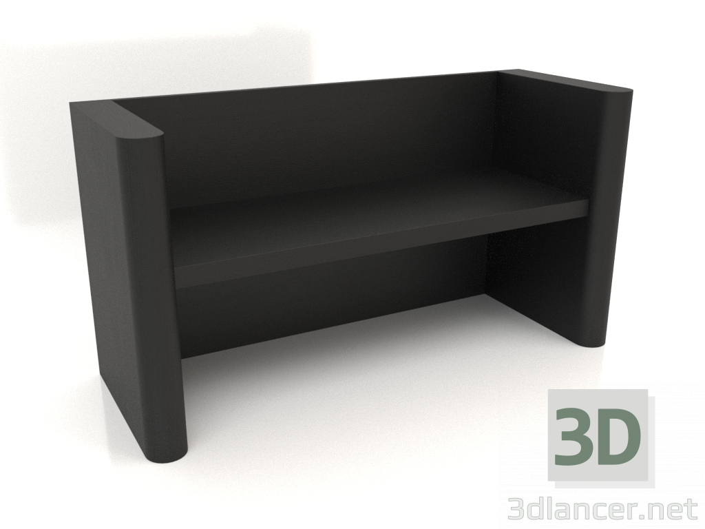 3D Modell Bank VK 07 (1400x524x750, Holz schwarz) - Vorschau