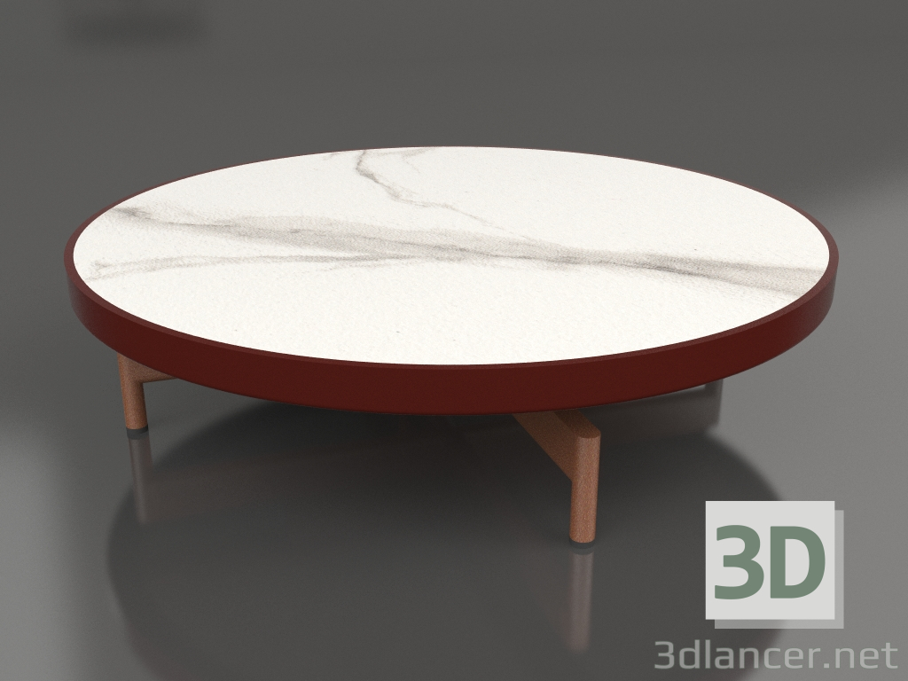 Modelo 3d Mesa de centro redonda Ø90x22 (Vinho tinto, DEKTON Aura) - preview