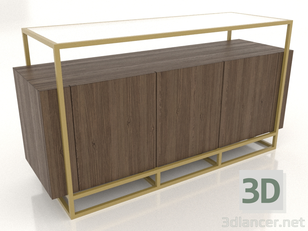 modèle 3D Commode (frêne éclairé noyer) - preview