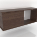 modèle 3D Étagère suspendue SHELF (avec 1 section ouverte à droite) 1000 mm (noyer foncé) - preview