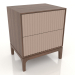 modello 3D Comodino FARGO 2 cassetti con frontali fresati (beige, rovere tabacco, opzione 4) - anteprima
