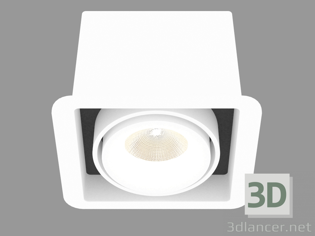 3d model Empotrada LED giratoria luminaria (DL18615_01WW-SQ White_Black) - vista previa