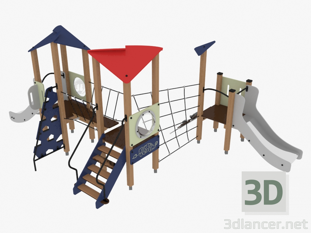 3d model Children's play complex (4419) - preview