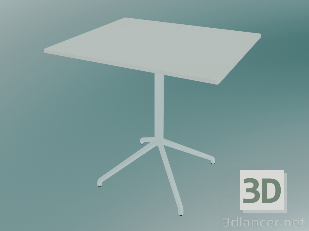 3D Modell Kaffeetisch Still (65x75 cm, H 73 cm, Weiß) - Vorschau