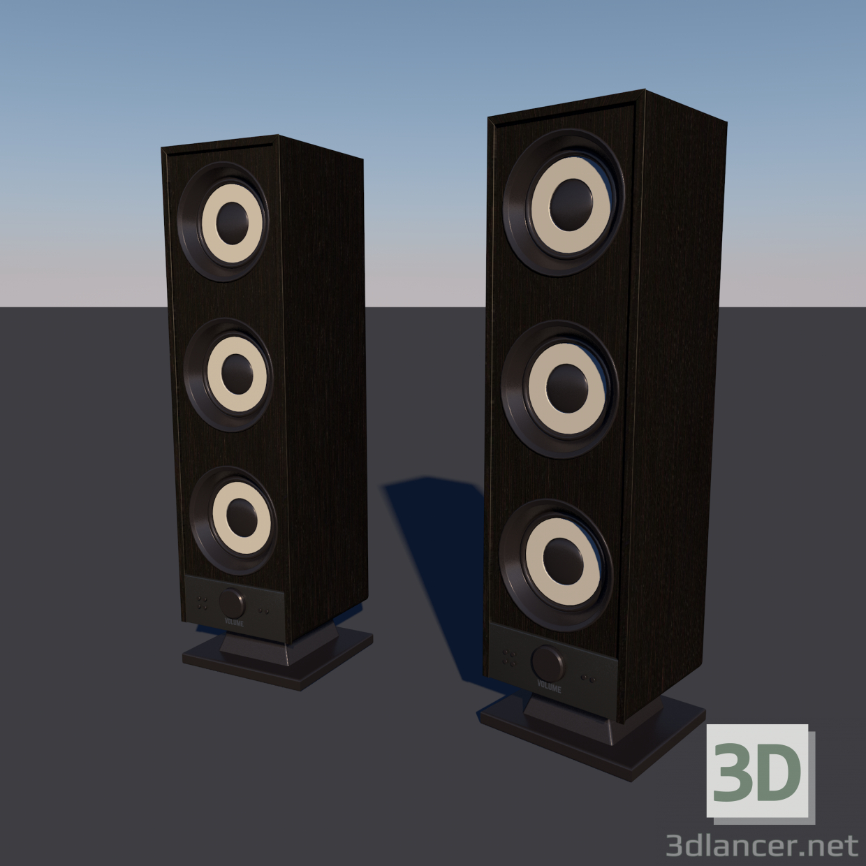 3d columns Low-poly 3D model модель купити - зображення