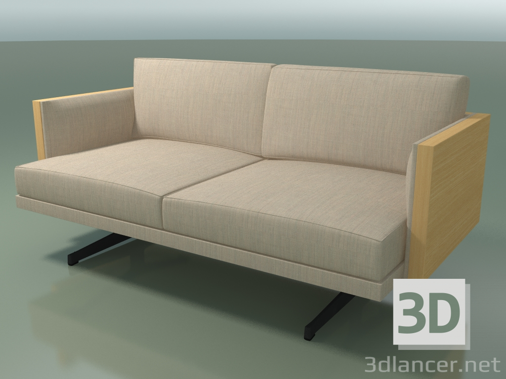 3d model Sofá doble 5227 (patas en H, roble natural) - vista previa