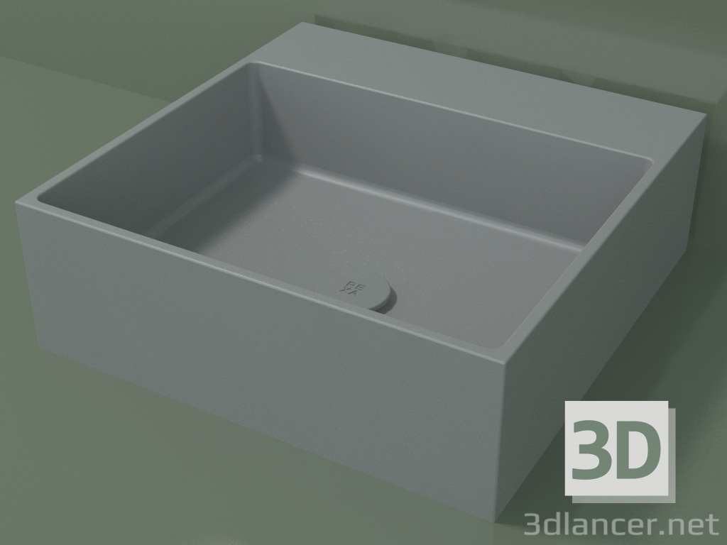 3d model Lavabo sobre encimera (01UN21302, Silver Grey C35, L 48, P 48, H 16 cm) - vista previa