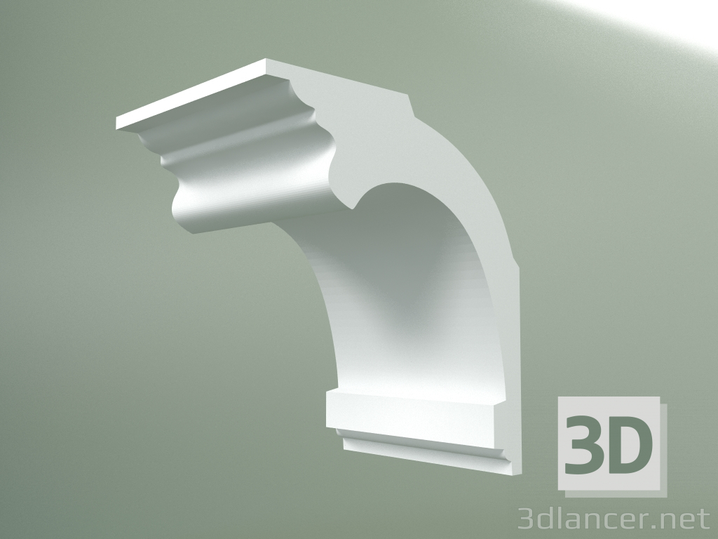 Modelo 3d Cornija de gesso (plinto de teto) KT017 - preview