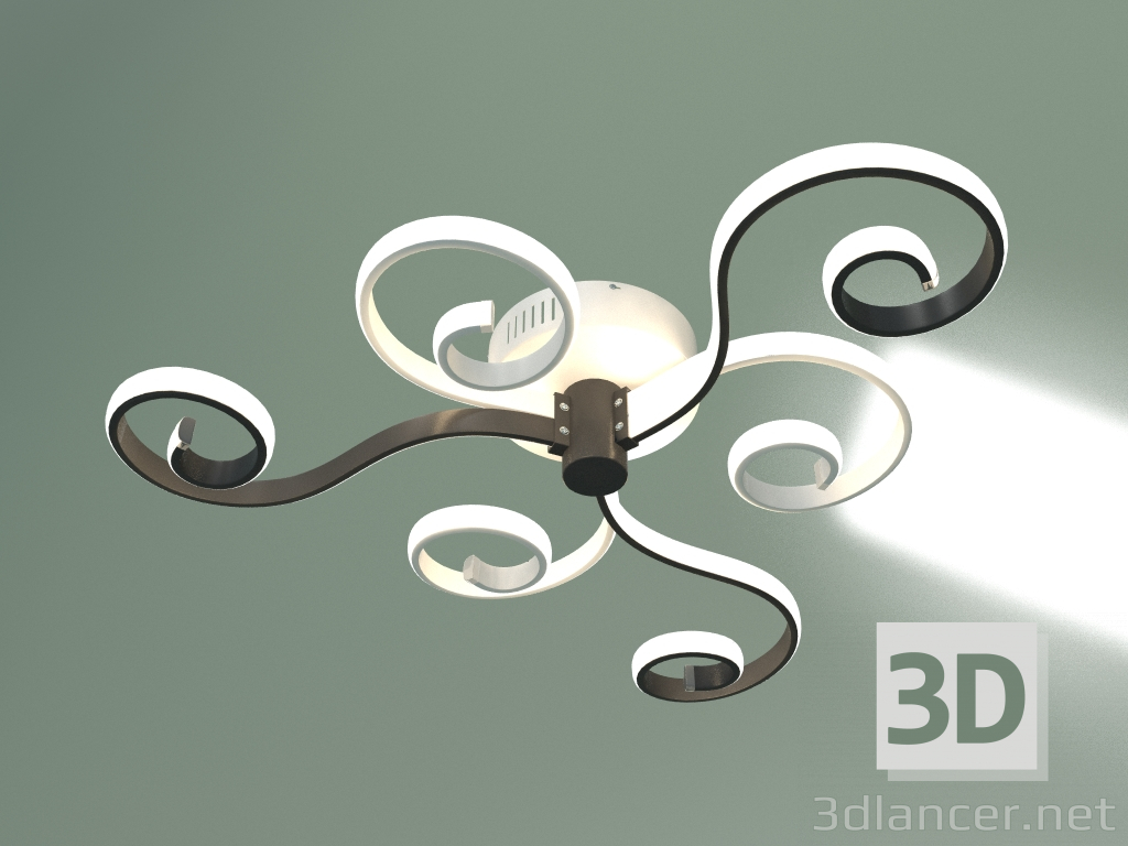 3d model Ceiling LED lamp Friori 90149-3 (white-black) - preview