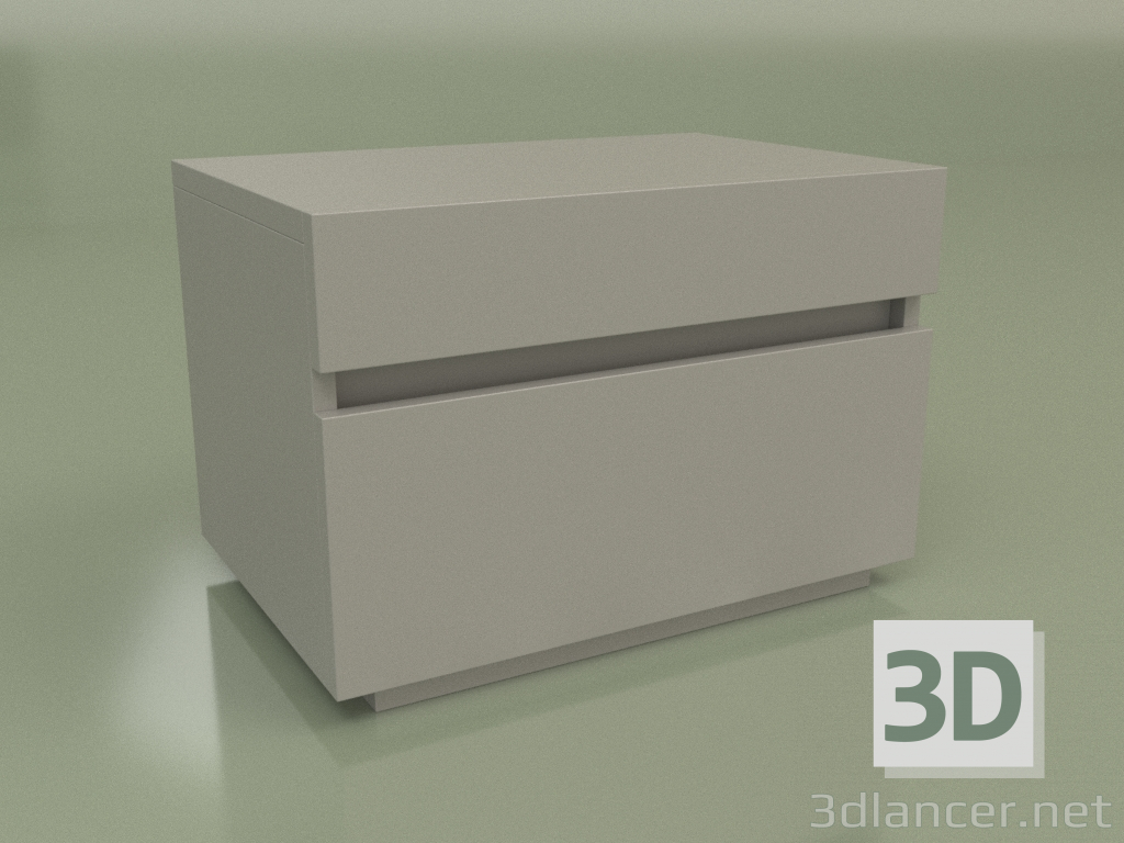 modello 3D Comodino Mn 200 (grigio) - anteprima