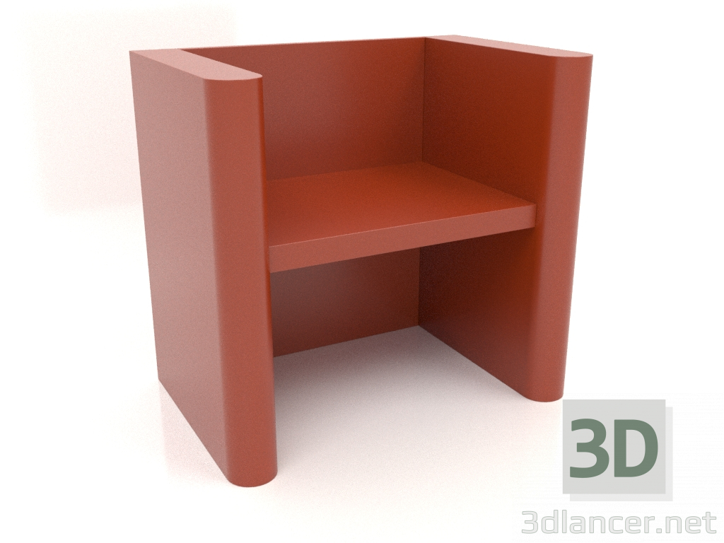 3d модель Банкетка ВК 07 (800х524х750, terracotta) – превью