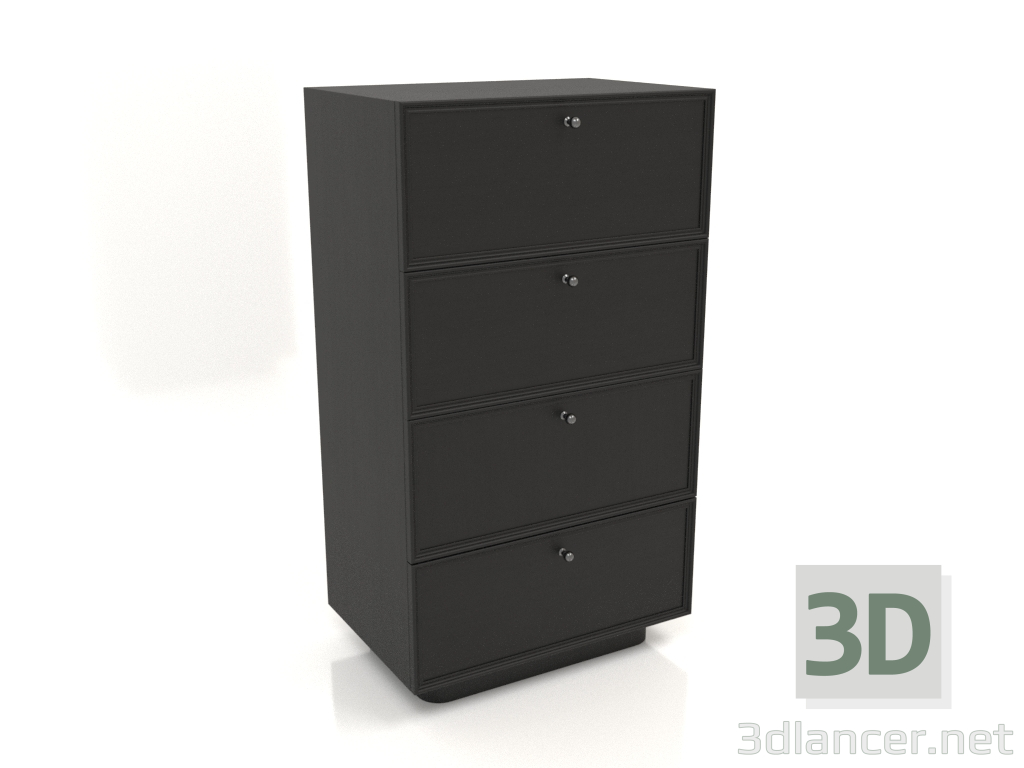 Modelo 3d Cômoda TM 15 (604x400x1074, madeira preta) - preview