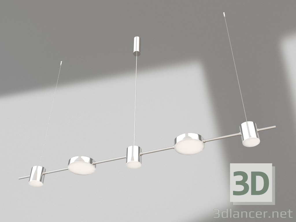 Modelo 3d Lustre Karin cromado (07624-5.02) - preview