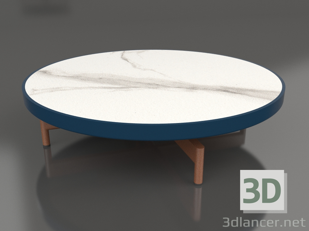 Modelo 3d Mesa de centro redonda Ø90x22 (azul cinza, DEKTON Aura) - preview