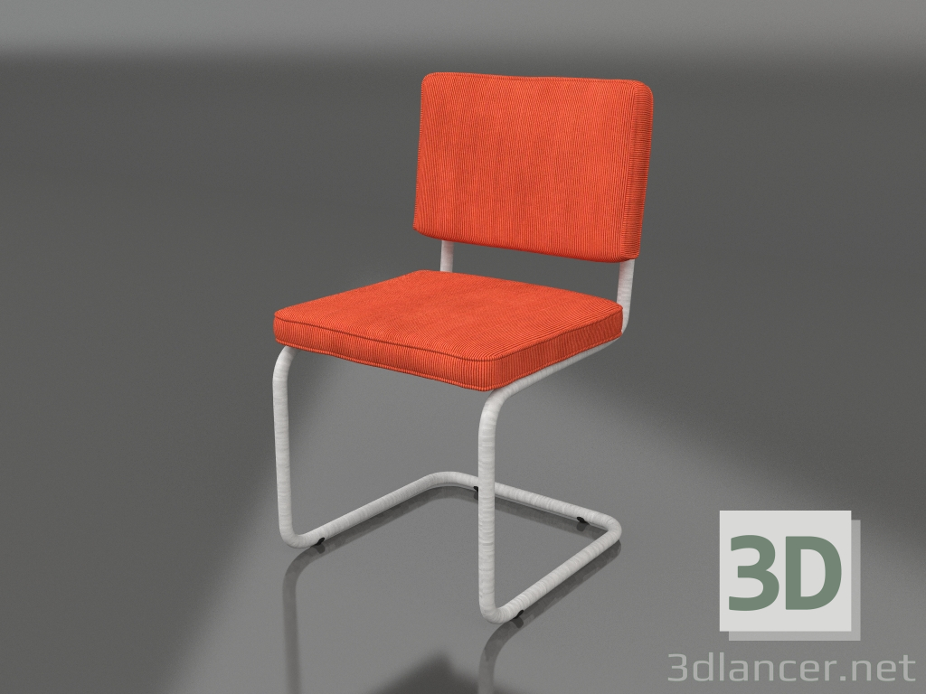 modèle 3D Chaise Ridge Rib Brossé (Orange) - preview