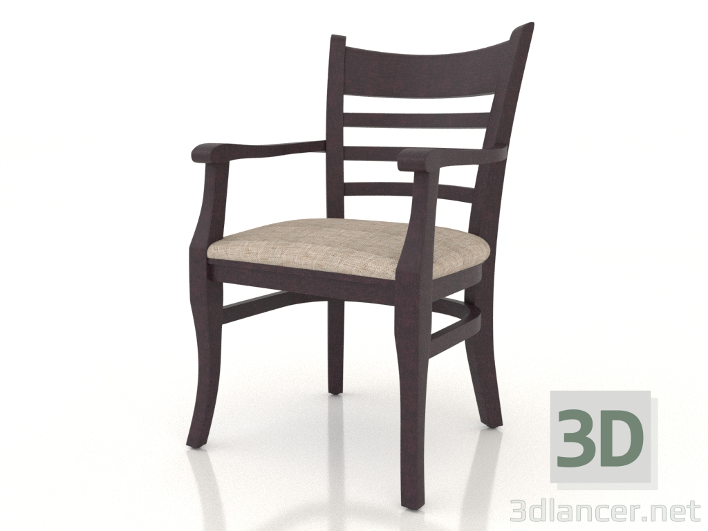 Modelo 3d Cadeira (poltrona) Oxford (pau-rosa) - preview