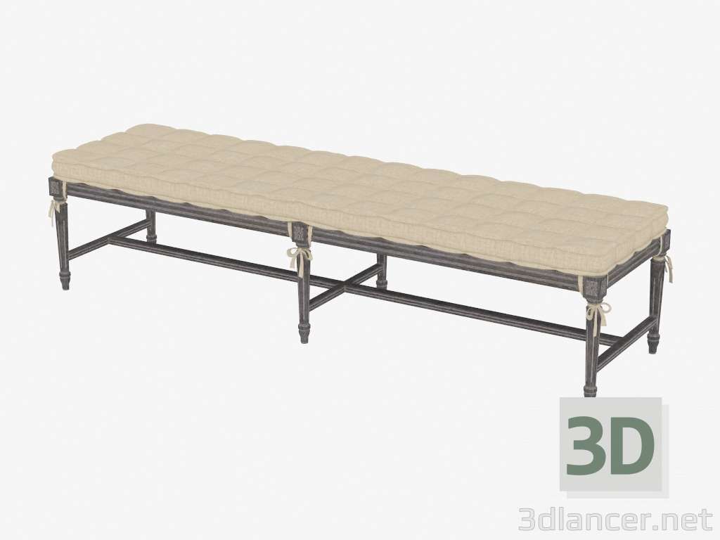 3D Modell Bank im klassischen Stil mit der Beziehungen TIANA BENCH (7801.1130.A015 Beige) - Vorschau