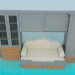 3d model Un conjunto de muebles en el dormitorio - vista previa