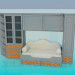 3d model A set of furniture in the bedroom - preview