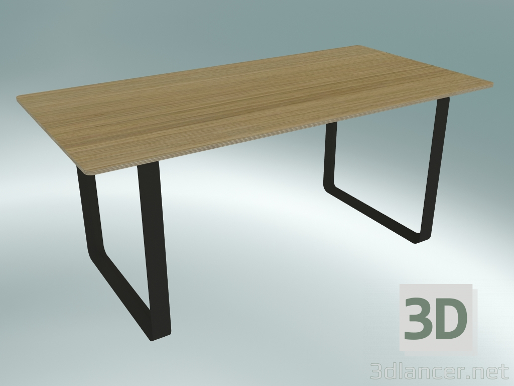 3d модель Стіл 70/70, 170x85cm (Oak, Black) – превью