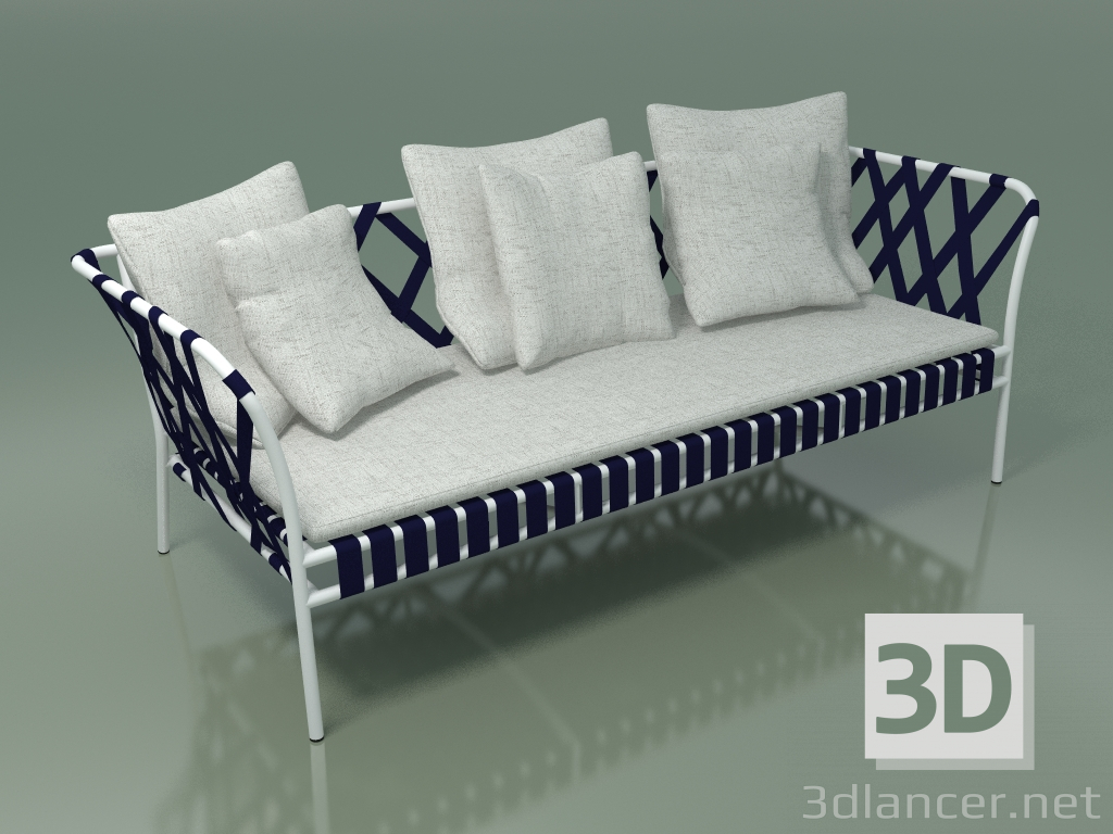 Modelo 3d Sofá de exterior InOut (853, Alumínio lacado branco) - preview