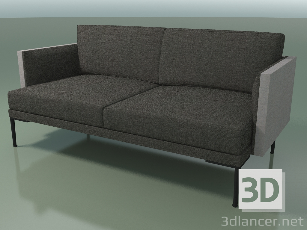 3d model Sofá doble 5231 (tapizado bicolor) - vista previa