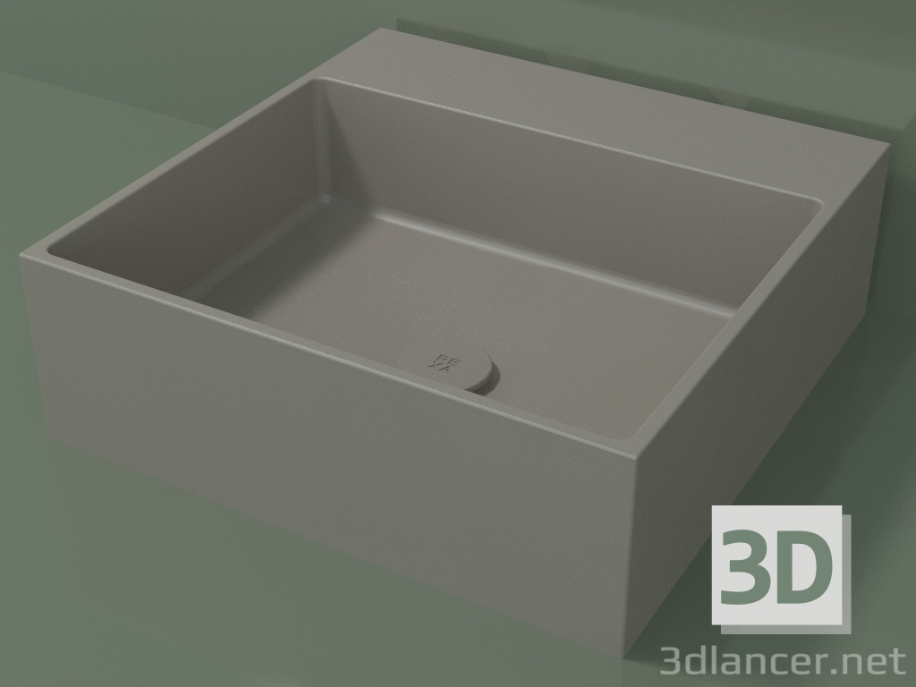 3d model Lavabo sobre encimera (01UN21302, Clay C37, L 48, P 48, H 16 cm) - vista previa