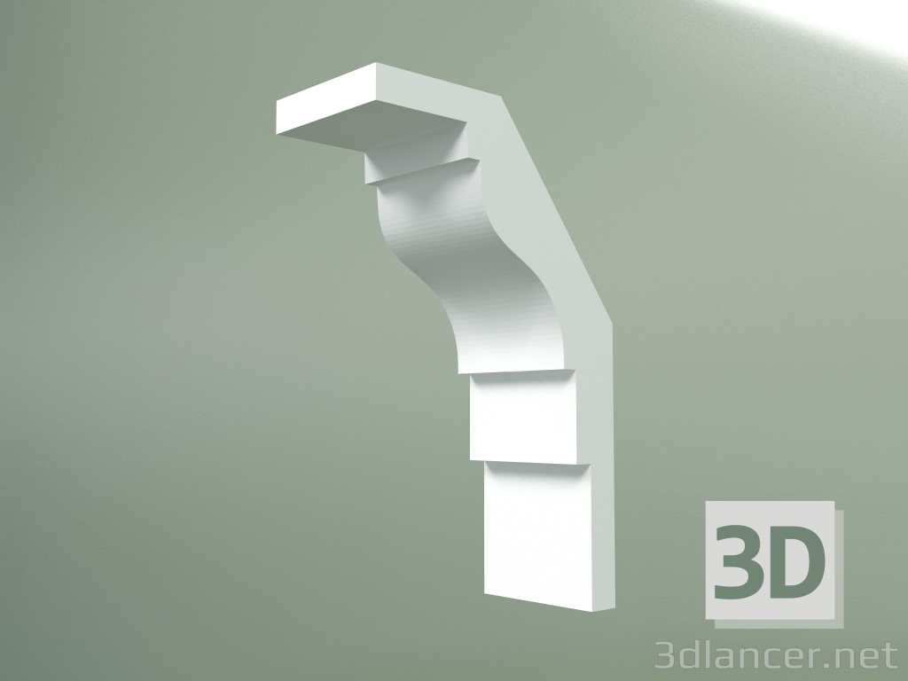 Modelo 3d Cornija de gesso (plinto de teto) KT018 - preview