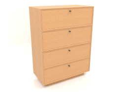 Cajonera TM 15 (800x400x1076, madera chapada en caoba)