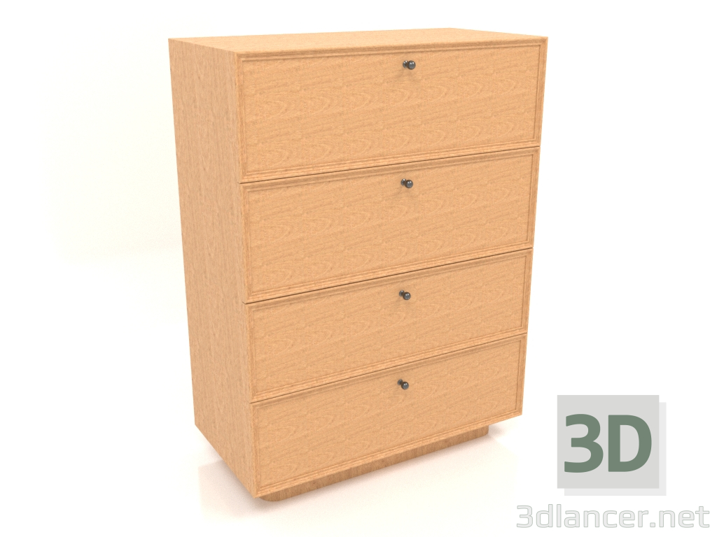 3d model Cajonera TM 15 (800x400x1076, madera chapada en caoba) - vista previa