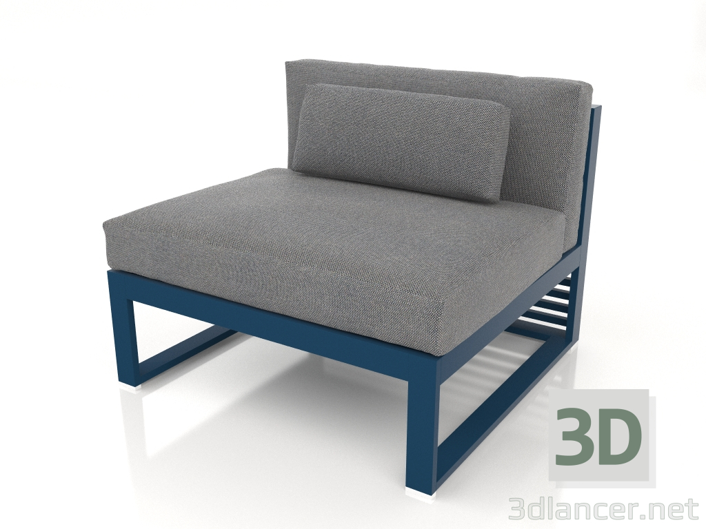 3D Modell Modulares Sofa, Abschnitt 3 (Graublau) - Vorschau