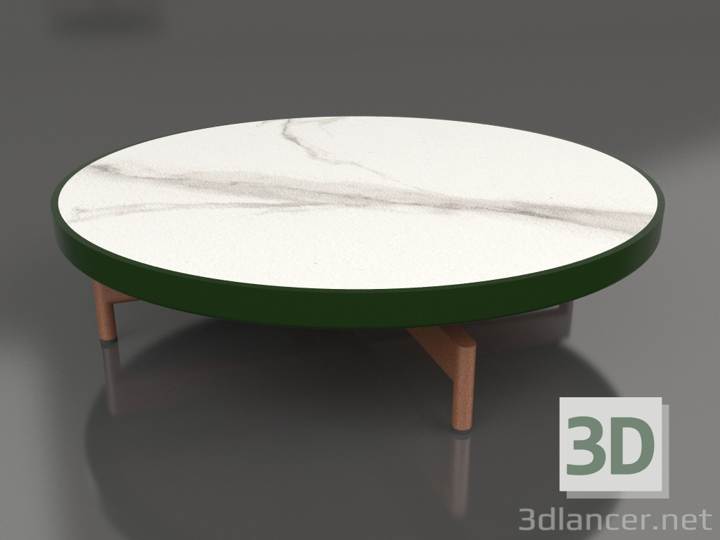 3d model Mesa de centro redonda Ø90x22 (Verde botella, DEKTON Aura) - vista previa