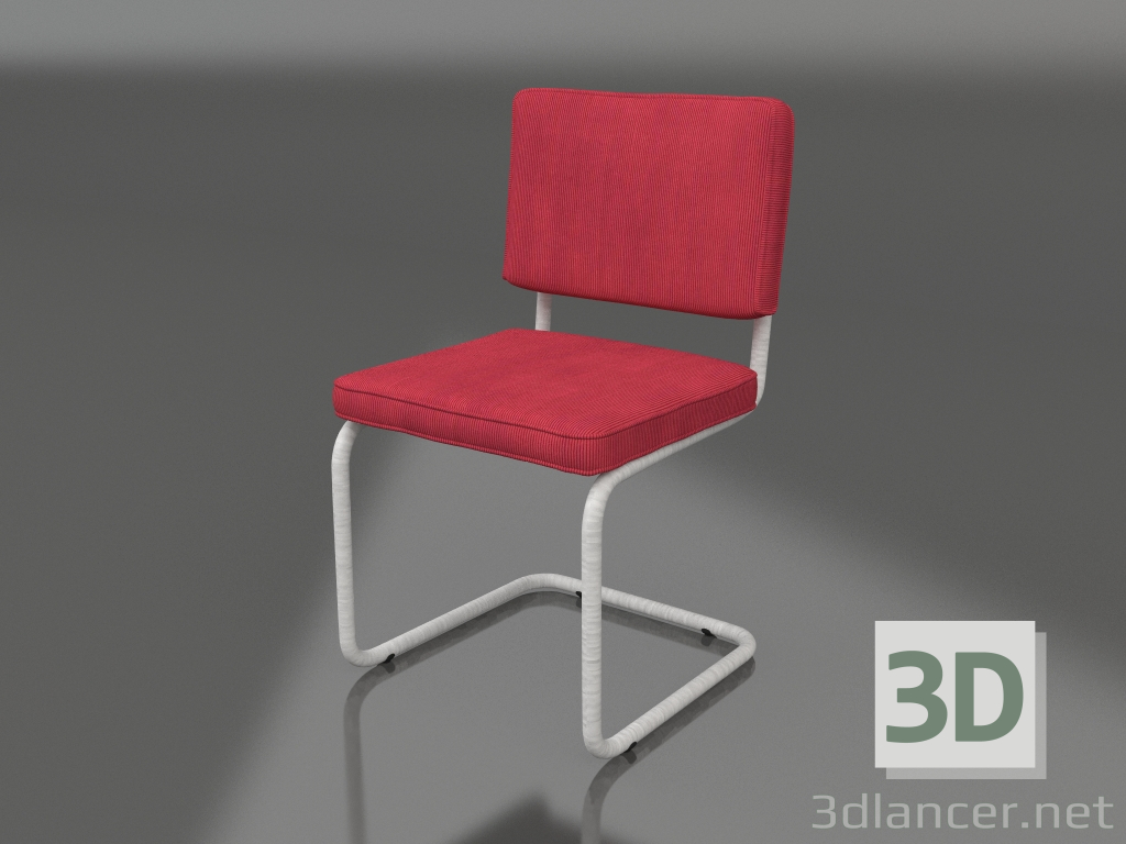 3d model Silla cepillada Ridge Rib (rojo) - vista previa