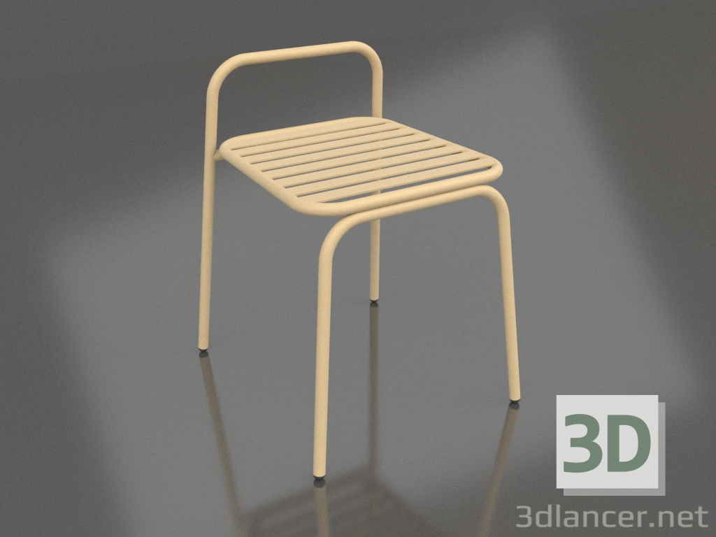 3d model Silla con respaldo bajo Dvornyag (Muschitsa) - vista previa