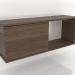 3d model SHELF hanging shelf (with 1 open section on the right) 1000 mm (lightened ash walnut) - preview