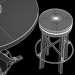 3d HUNTINGDON COLLECTION table and bar stool model buy - render