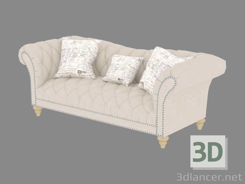 modello 3D Divano letto doppio Hutton (U3164-09) - anteprima