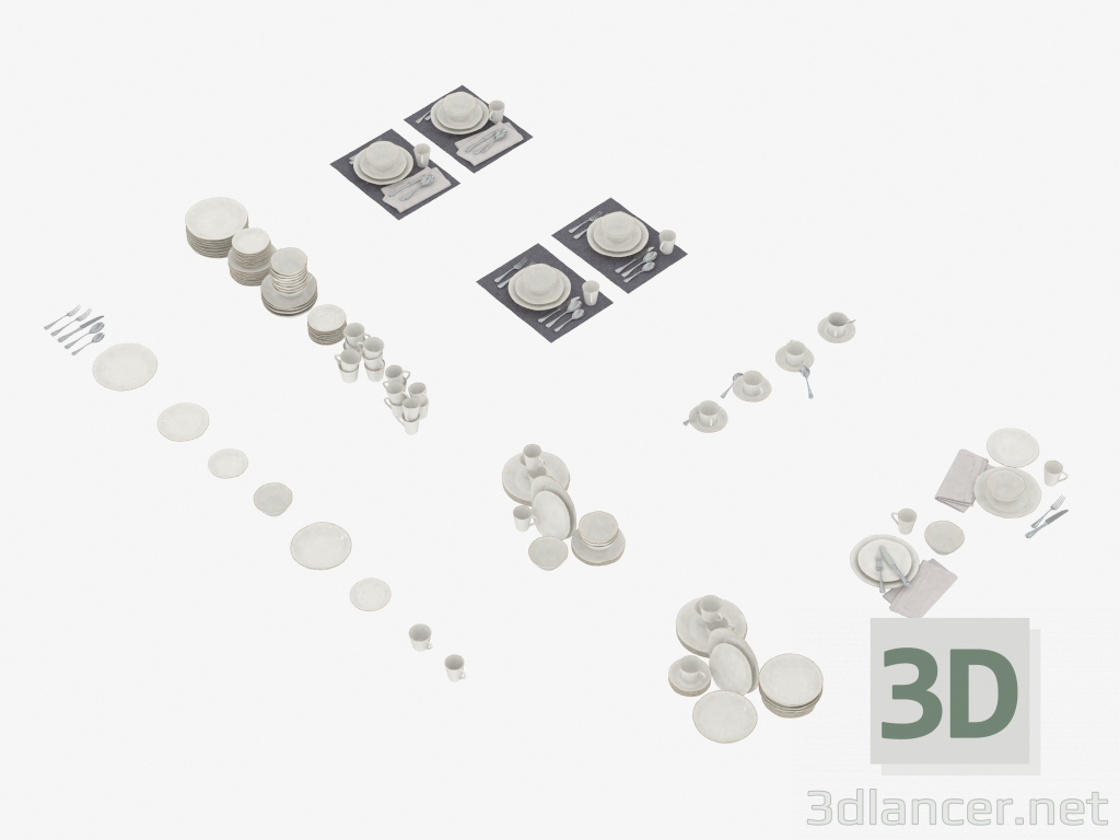 3d model Marin Dinnerware Cookware Set - preview