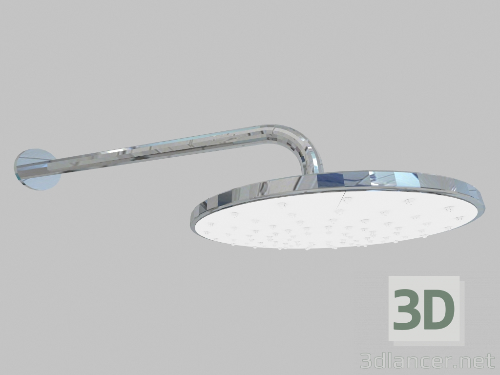 3d model Cabezal de ducha cromado de plástico con un diámetro de 226 mm Lobelia (NAC 690) - vista previa